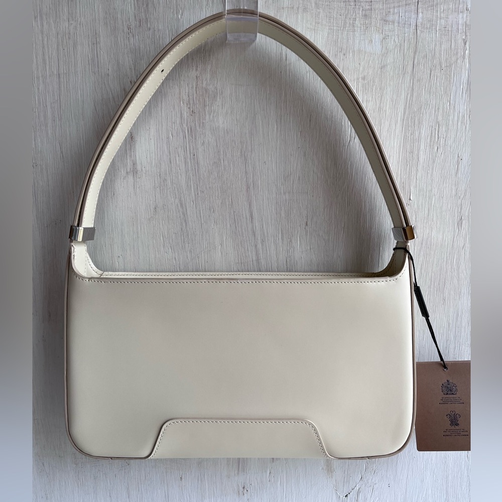 🔴SOLD🔴 BURBERRY Medium TB Monogram Leather Shoulder Bag- Warm Vanilla - Picture 8 of 15